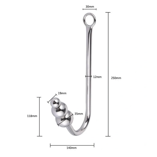 Elegant Collar Hook 5334 Anal and with Beaded Cuffs 0724